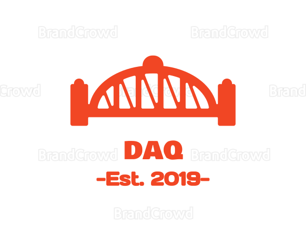 Orange Tied Arch Bridge Logo