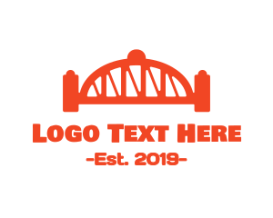 Arch - Orange Tied Arch Bridge logo design