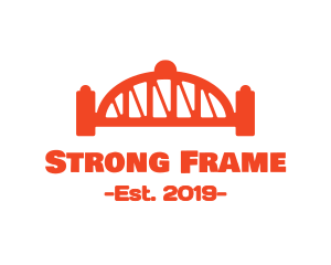 Truss - Orange Tied Arch Bridge logo design