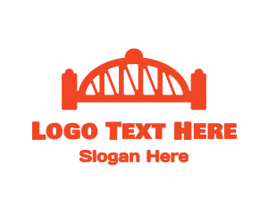 Orange Tied Arch Bridge Logo