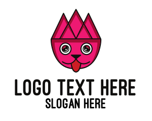 Tongue - Geometric Pet Outline logo design