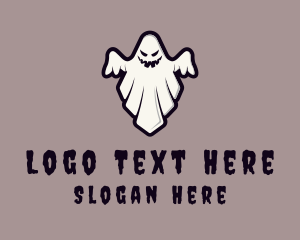 Spooky Halloween Ghost logo design