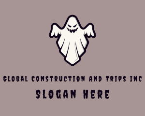 Spooky Halloween Ghost Logo