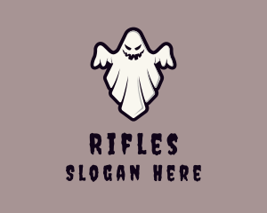 Spooky Halloween Ghost Logo