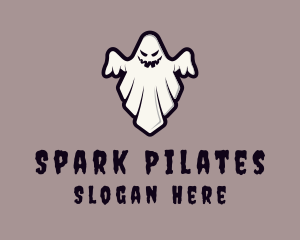 Spooky Halloween Ghost Logo