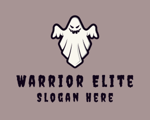 Spooky Halloween Ghost Logo