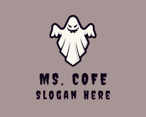 Holiday - Spooky Halloween Ghost logo design