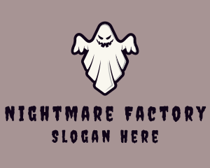 Spooky Halloween Ghost logo design