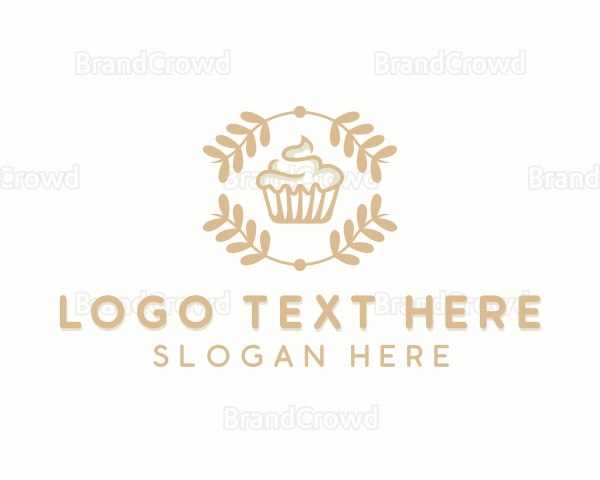 Floral Cupcake Baker Logo