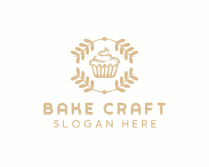 Floral Cupcake Baker logo design