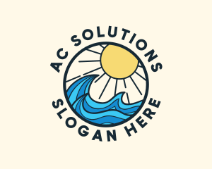 Sunny Ocean Wave logo design