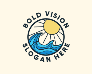 Sunny Ocean Wave logo design