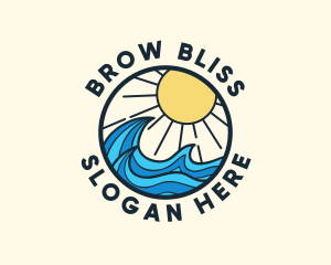 Sunny Ocean Wave logo design