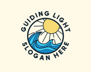 Sunny Ocean Wave logo design