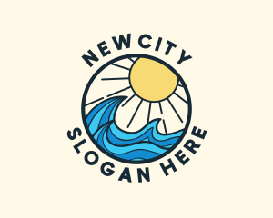 Sunny Ocean Wave logo design