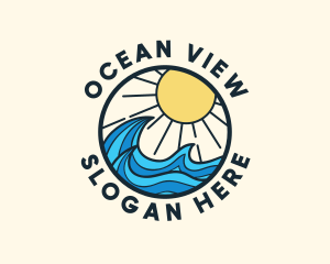 Sunny Ocean Wave logo design