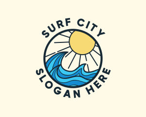 Sunny Ocean Wave logo design