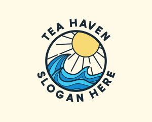 Sunny Ocean Wave logo design