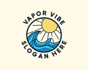 Sunny Ocean Wave logo design