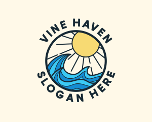 Sunny Ocean Wave logo design