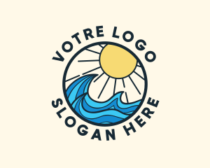 Tourism - Sunny Ocean Wave logo design