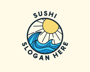 Sunny Ocean Wave logo design