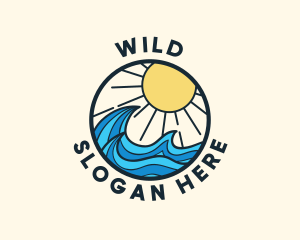 Sunny Ocean Wave logo design