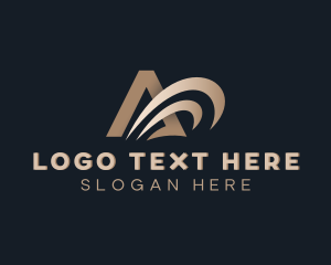 Racer - Logistics Courier Letter A logo design