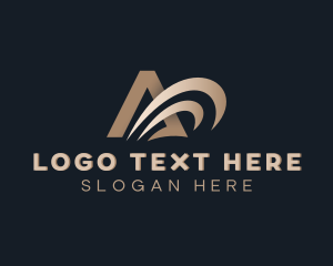 Swoosh - Logistics Courier Letter A logo design