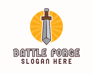 Fight - Barbarian Gaming Sword logo design