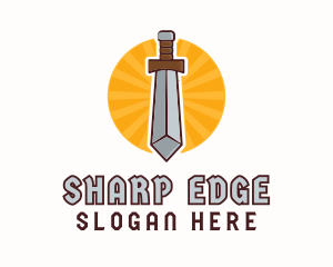 Stab - Barbarian Gaming Sword logo design