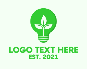 Leaf - Eco Friendly Light Bul b logo design
