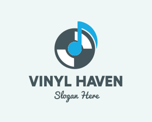 Vinyl - Retro Vinyl Record logo design