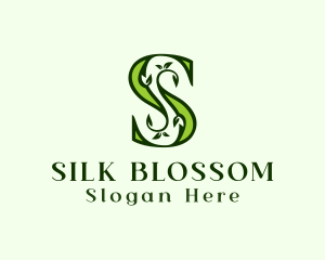 Green Plant Letter S logo design