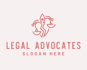 Divorce Lawyer Justice logo design