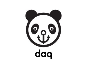 Smiling Anchor Panda Bear Logo