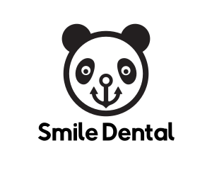 Bear - Smiling Anchor Panda Bear logo design
