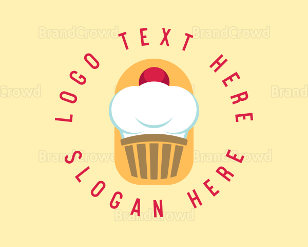 Cupcake Baker Toque Logo
