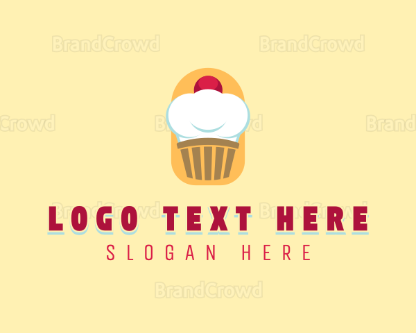 Cupcake Baker Toque Logo