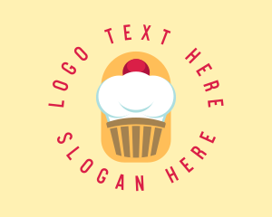 Food - Cupcake Baker Toque logo design