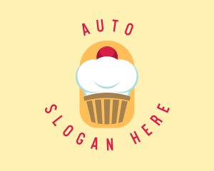 Cupcake Baker Toque Logo