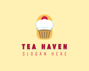 Cupcake Baker Toque Logo