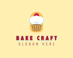 Cupcake Baker Toque logo design