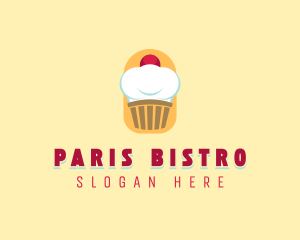 Cupcake Baker Toque logo design