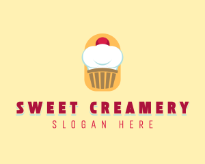 Cupcake Baker Toque logo design