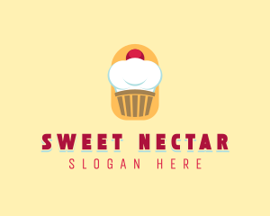 Cupcake Baker Toque logo design