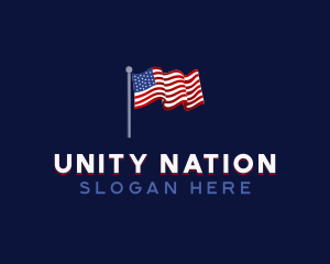 Patriotic American Flag  logo design