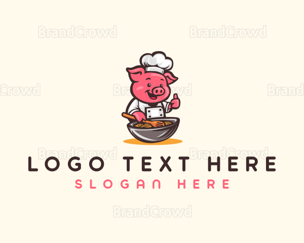 Pork Pig Culinary Logo