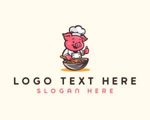 Cafeteria - Pork Pig Culinary logo design