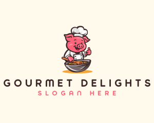 Pork Pig Culinary logo design